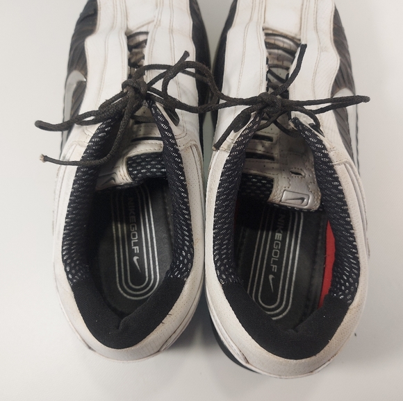 Nike Zoom Black White Spiked Mens Golf Shoes, 9.5 - Picture 4 of 12